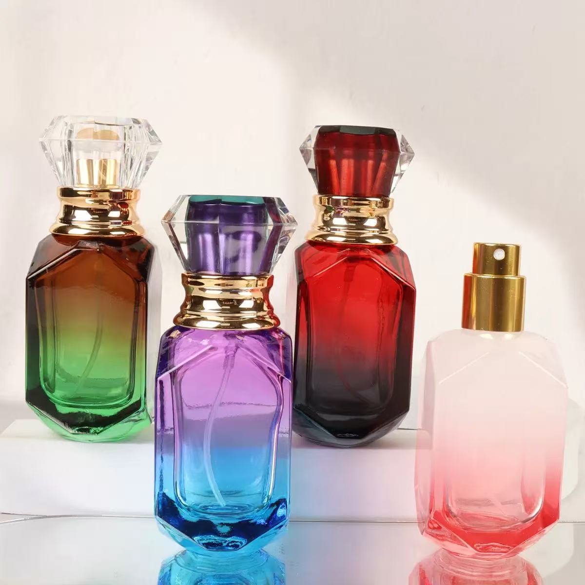 Perfume Fragrance World Qahwa - 香水50ml携帯用クリアトラベル詰め替え式アトマイザー香水スプレーガラス製空ボトル化粧品容器香水ボトル