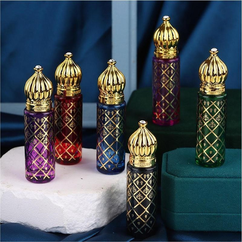 Fragrance Perfume In Dubai - 香水用ガラスロールボトル、ブロンズ加工のフレグランスオイル空瓶、ファンタジー空ガラス瓶、ドバイ