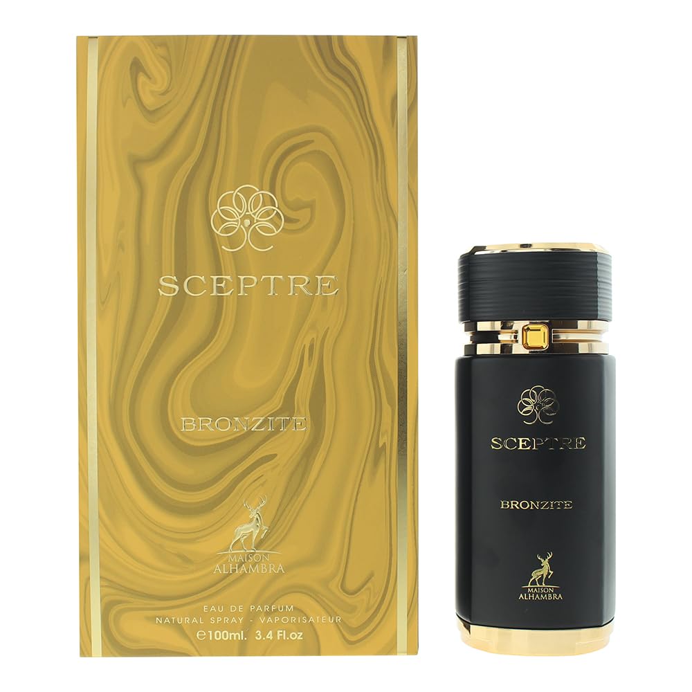 Perfume In Fragrance - メゾン・アルハンブラ セプター ブロンザイト オードパルファム 100ml、ウッディスパイシーなアンバーの香り、長時間持続するシトラスオリエンタルの男性用香水スプレー