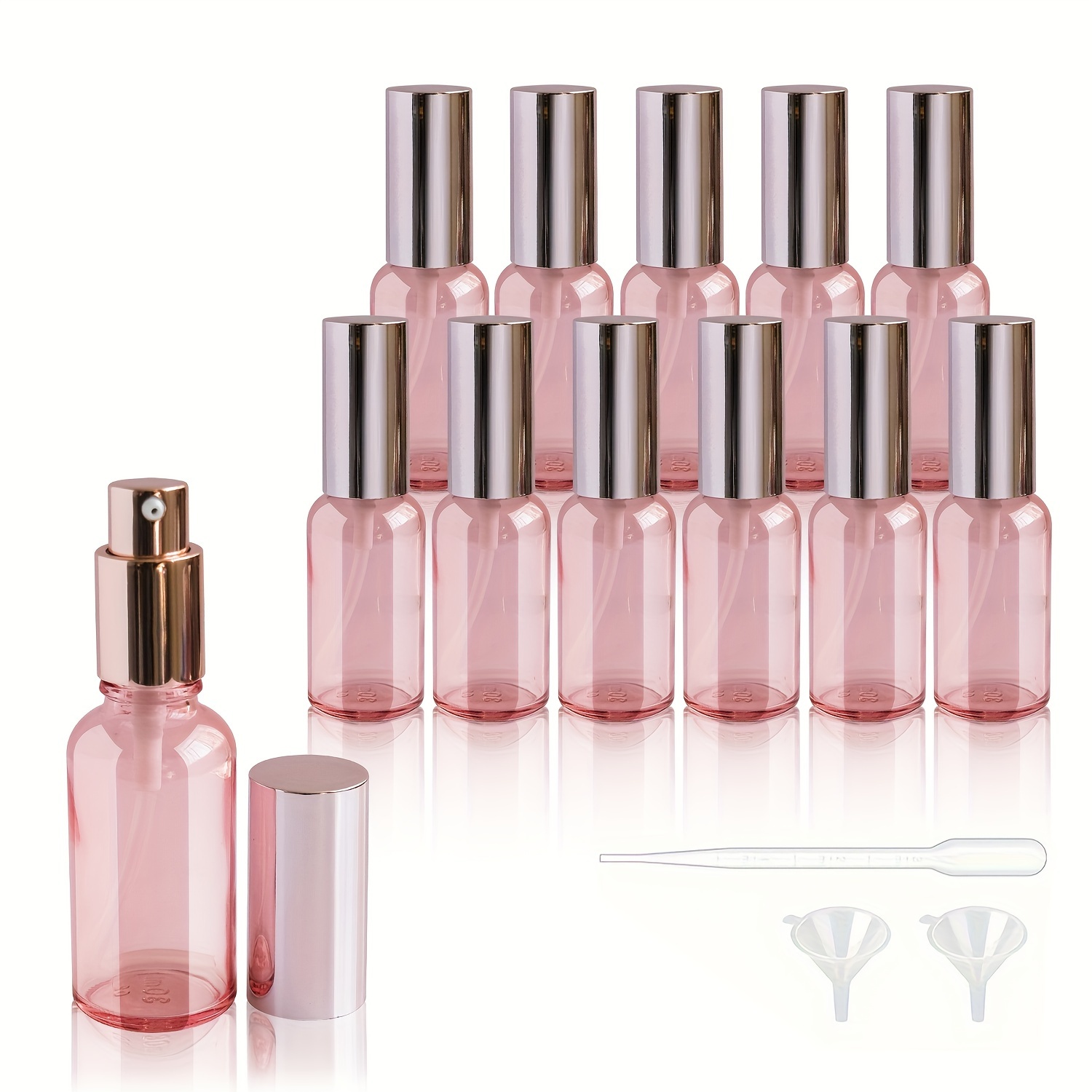 Perfume Fragrance Liquid - 1 個 10-100 ミリリットルピンクスプレーボトルファインミスト香水アトマイザー噴霧器蓋詰め替え黒ガラス空ボトル