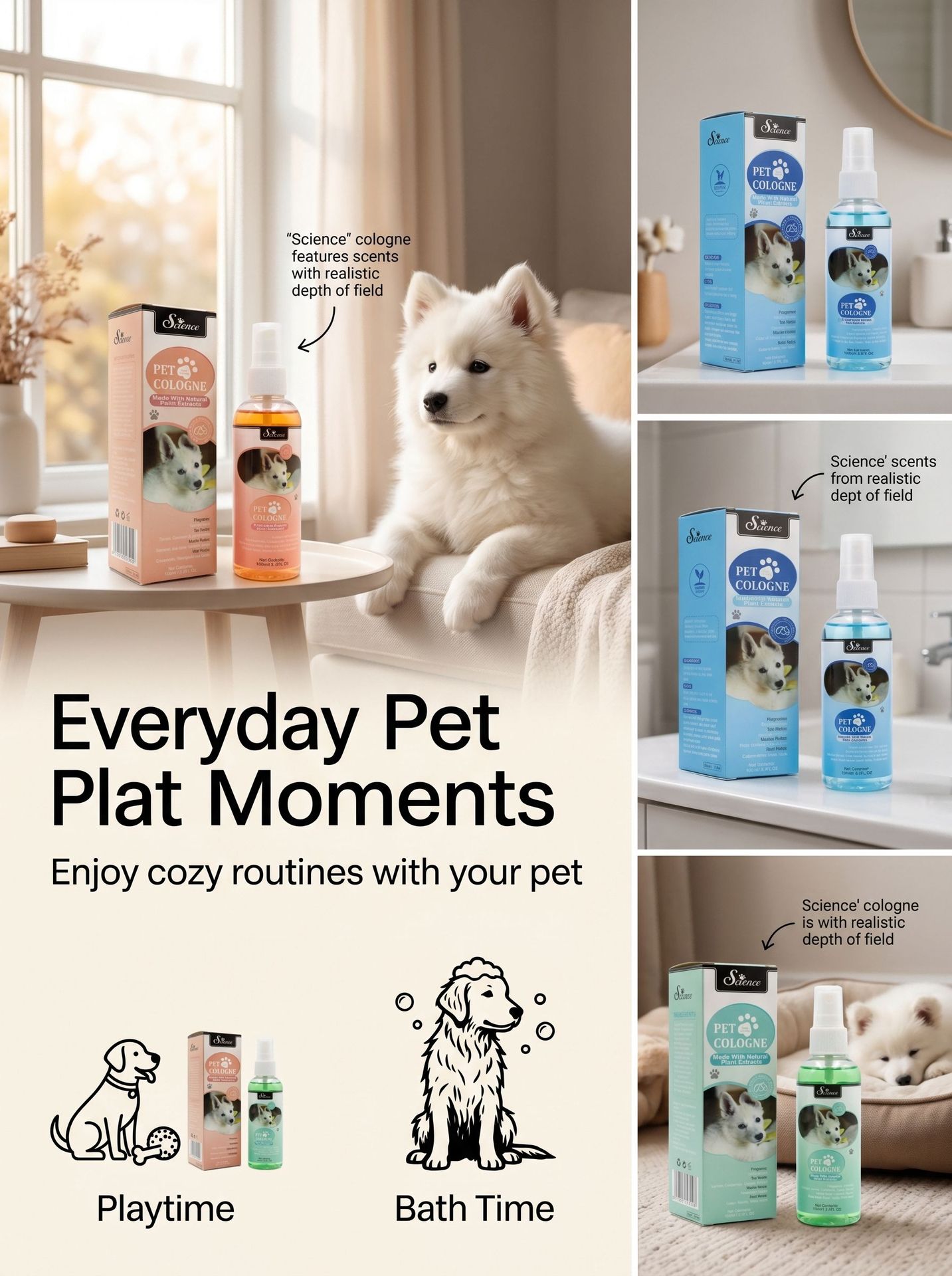 100ml 犬用香水スプレー ペット専用フレグランス 長持ち - Perfume Fragrance Shampoo のレビューと価格