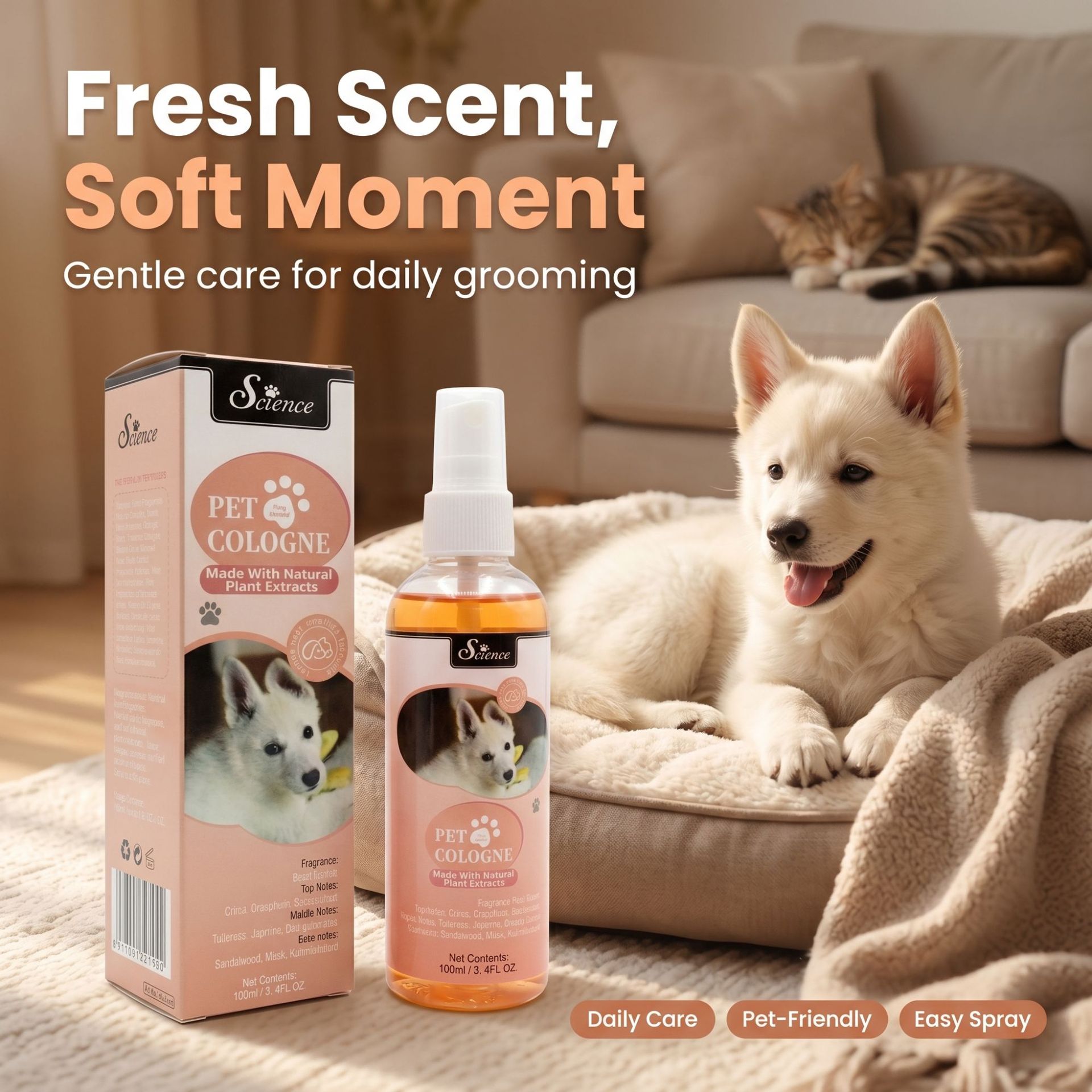 100ml 犬用香水スプレー ペット専用フレグランス 長持ち - Perfume Fragrance Shampoo のレビューと価格