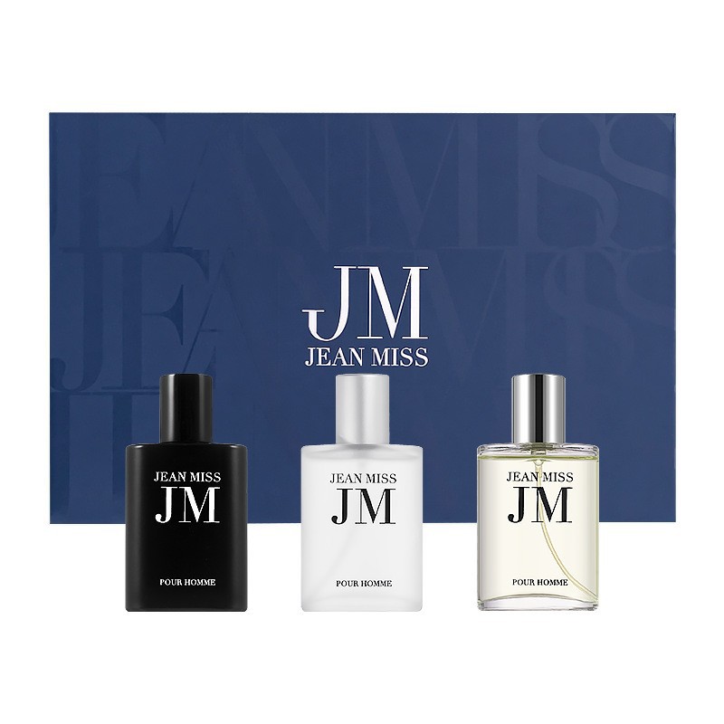男性用オードトワレコロンギフトセット3個、エンボス加工のスク - Perfume In Fragrance のレビューと価格